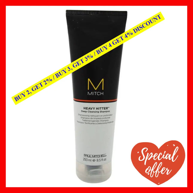 Mitch Heavy Hitter Deep Cleansing Shampoo By Paul Mitchell For Men - 8.5 Oz