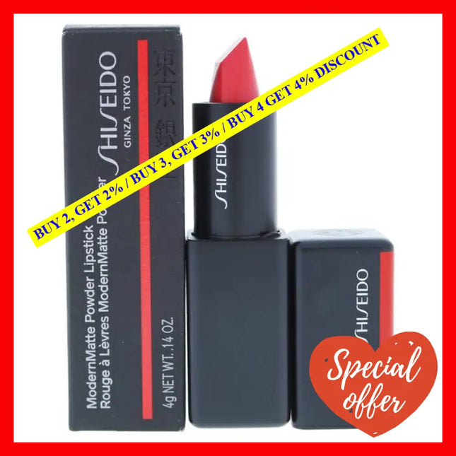 Modernmatte Powder Lipstick - 513 Shock Wave By Shiseido For Unisex 0.14 Oz