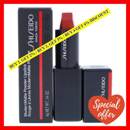 Modernmatte Powder Lipstick - 514 Hyper Red By Shiseido For Unisex 0.14 Oz
