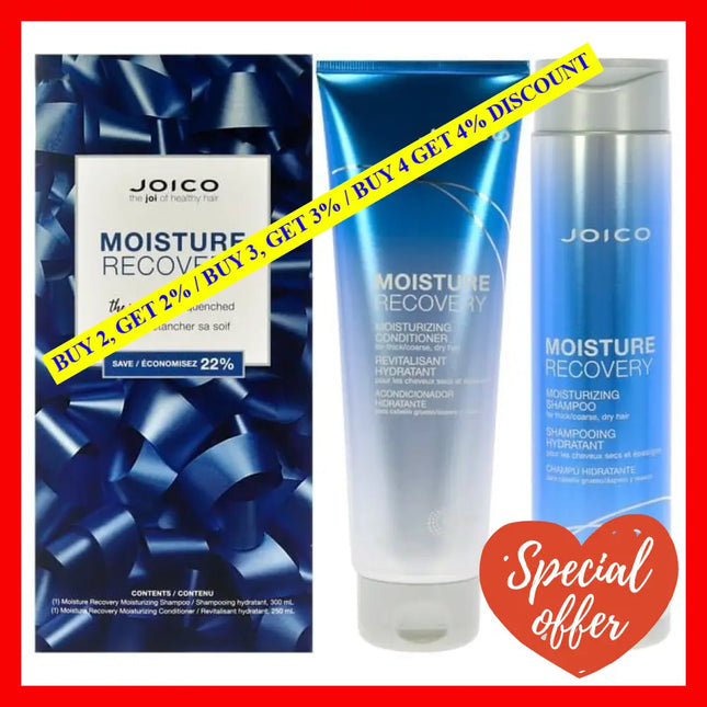 Moisture Recovery Kit By Joico For Unisex - 2 Pc 10.1Oz Shampoo 8.5Oz Conditioner