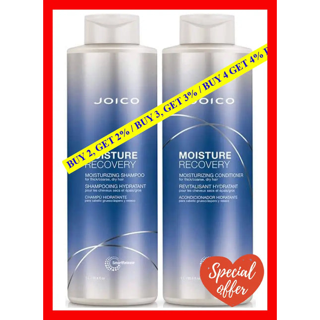 Moisture Recovery Kit By Joico For Unisex - 2 Pc 33.8 Oz Shampoo Conditioner