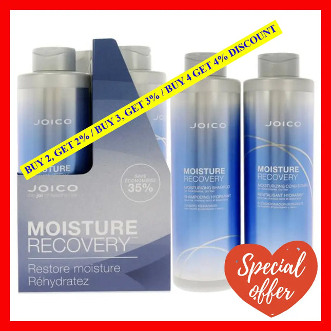Moisture Recovery Kit By Joico For Unisex - 2 Pc 33.8 Oz Shampoo Conditioner