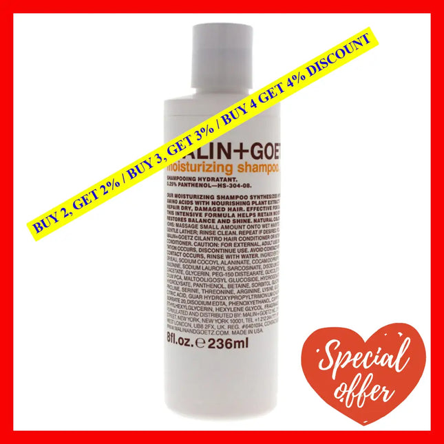 Moisturizing Shampoo By Malin + Goetz For Unisex - 8 Oz