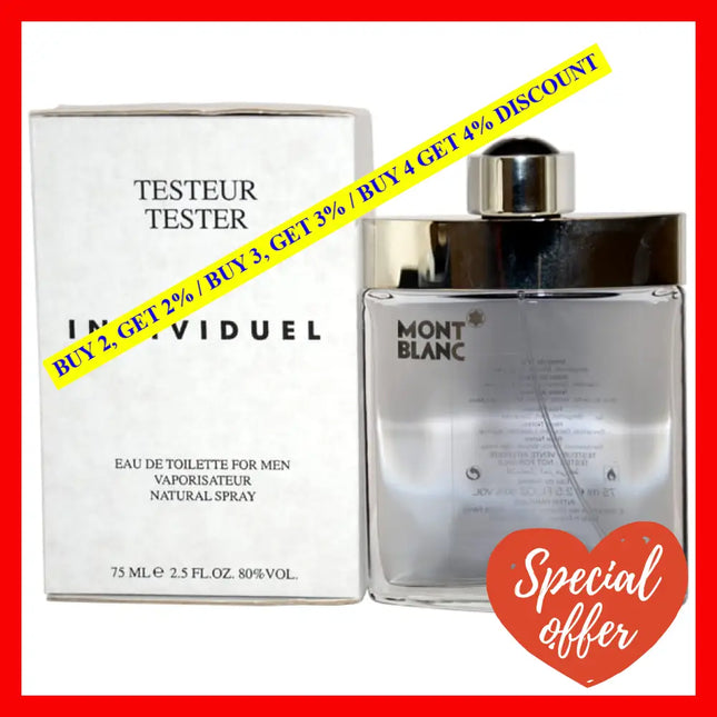 Mont Blanc Individuel By For Men - 2.5 Oz Edt Spray (Tester)