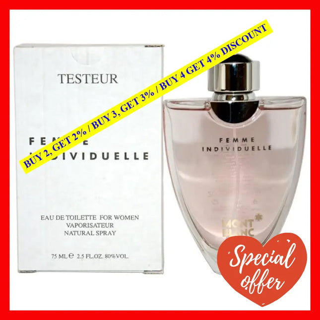 Mont Blanc Individuelle By For Women - 2.5 Oz Edt Spray (Tester)
