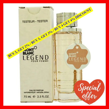 Mont Blanc Legend By For Women - 2.5 Oz Edp Spray (Tester)