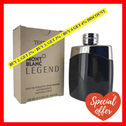 Mont Blanc Legend For Men Cologne Edt Spray (Tester) 3.3 Oz