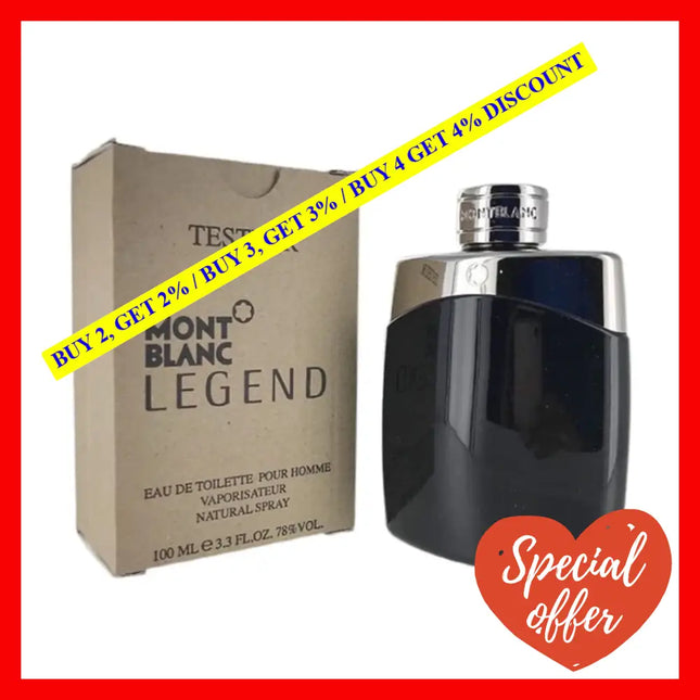 Mont Blanc Legend For Men Cologne Edt Spray (Tester) 3.3 Oz