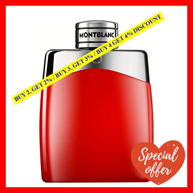 Mont Blanc Legend Red For Men 3.3 Oz 100 Ml Eau De Parfum Spray For
