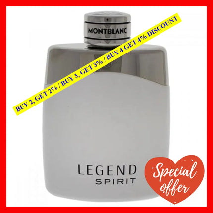 Mont Blanc Legend Spirit Cologne Eau De Toilette Spray (Tester) 3.3 Oz For Men