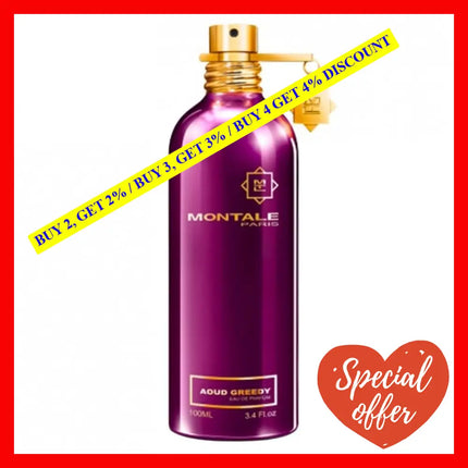 Montale Aoud Greedy Unisex Eau De Parfum Spray 3.4Oz/100Ml