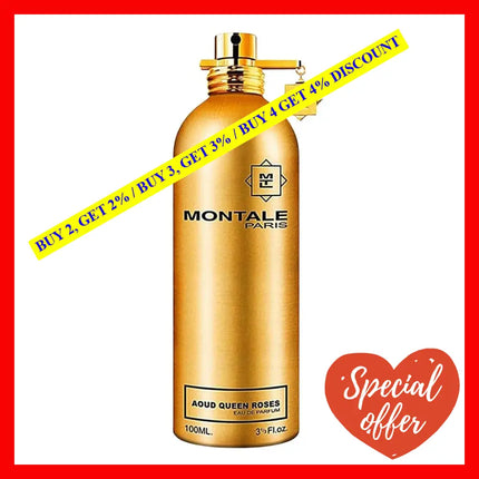 Montale Aoud Queen Roses Edp Spray Roses/Montale Eau De Parfum 3.3 Oz (100 Ml) (U)