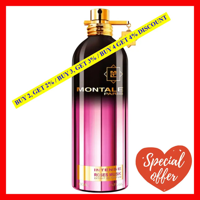 Montale Intense Roses Musk Eau De Parfum Extrait Spray 3.4Oz - 100Ml