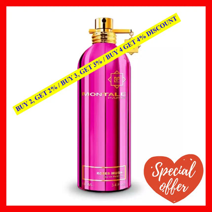 Montale Roses Musk Unisex 100Ml/ 3.3 Oz Eau De Parfum