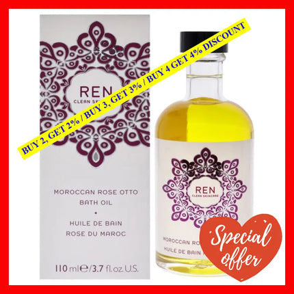 Moroccan Rose Otto Bath Oil By Ren For Unisex - 3.7 Oz
