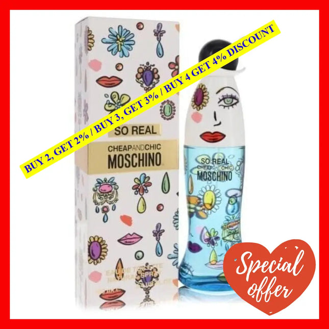 Moschino Cheap And Chic So Real For Women Eau De Toilette Spray 3.4 Ounce