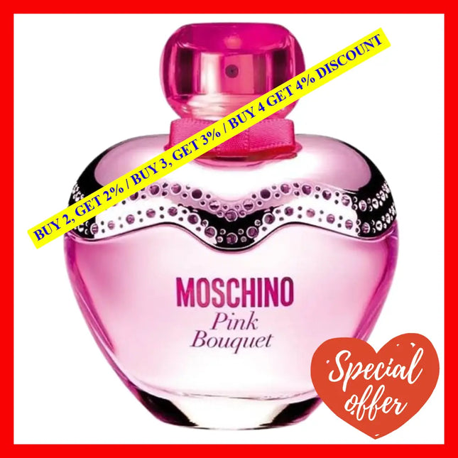 Moschino Pink Bouquet For Women Eau De Toilette Spray 1.7 Oz 50 Ml