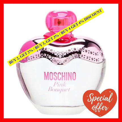 Moschino Pink Bouquet Perfume Eau De Toilette Spray 3.4 Oz For Women / 100 Ml