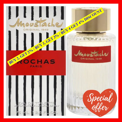 Moustache By Rochas For Men - 2.5 Oz Edt Spray