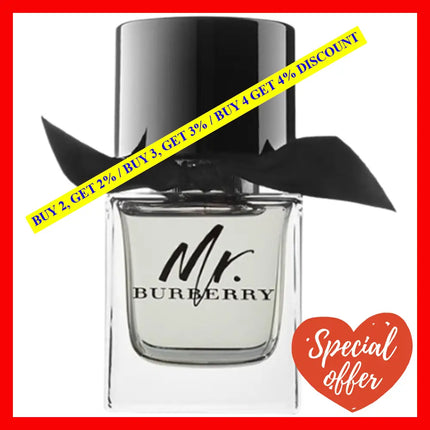 Mr. Burberry By Eau De Toilette Spray 1.6 Oz 50 Ml For Men