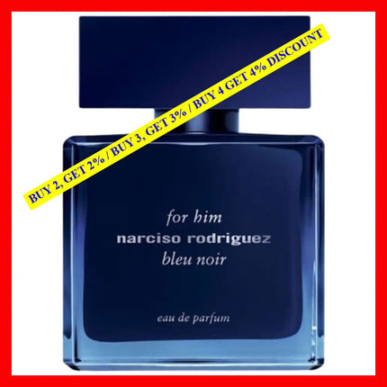 Narciso Rodriguez Bleu Noir Edt Spray Eau De Toilette 1.6 Oz 50 Ml For Men
