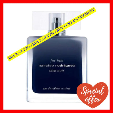 Narciso Rodriguez Bleu Noir Extreme 3.3 Oz. / 100 Ml Eau De Parfum Spray