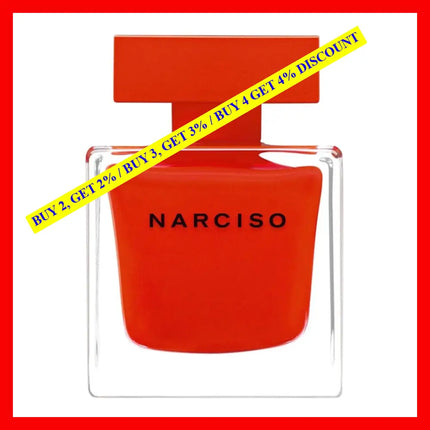 Narciso Rodriguez Rouge For Women Eau De Parfum 3.0 Oz 90 Ml Spray