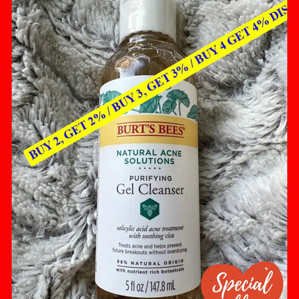 Natural Acne Solutions Purifying Gel Cleanser By Burts Bees For Unisex - 5 Oz