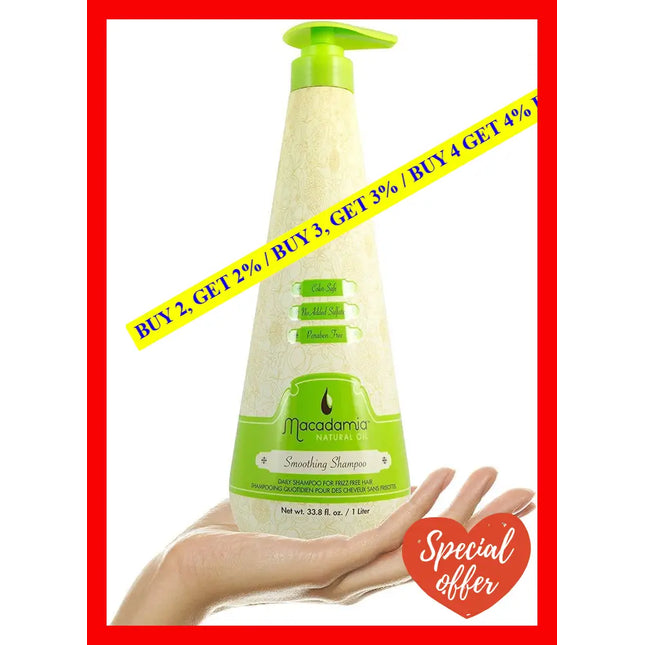 Natural Oil Smoothing Shampoo By Macadamia For Unisex - 33.8 Oz