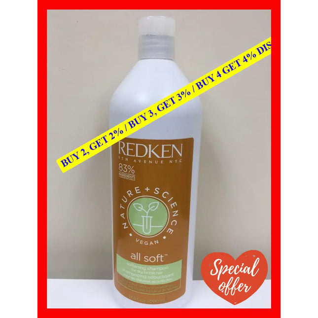 Nature Plus Science All Soft Shampoo By Redken For Unisex - 33.8 Oz