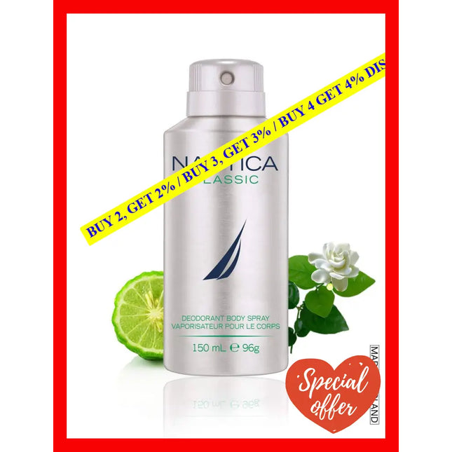 Nautica Classic By For Men - 5 Oz Body Spray