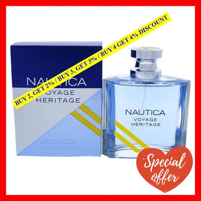 Nautica Voyage Heritage By For Men - 3.4 Oz Edt Spray