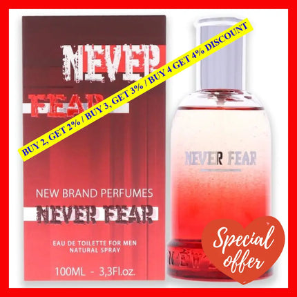 Never Fear By New Brand For Men - 3.3 Oz Edt Spray