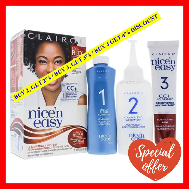 Nice N Easy Permanent Color - 2Bg 126 Natural Burgundy Black By Clairol For Women 1 Application Hair