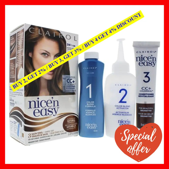 Nice N Easy Permanent Color - 5W Medium Mocha Brown By Clairol For Women 1 Application Hair