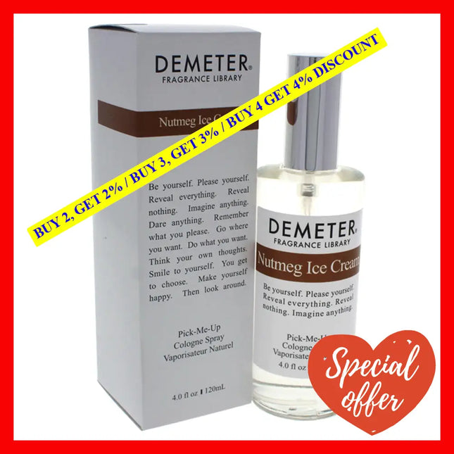 Nutmeg Ice Cream By Demeter For Women - 4 Oz Cologne Spray