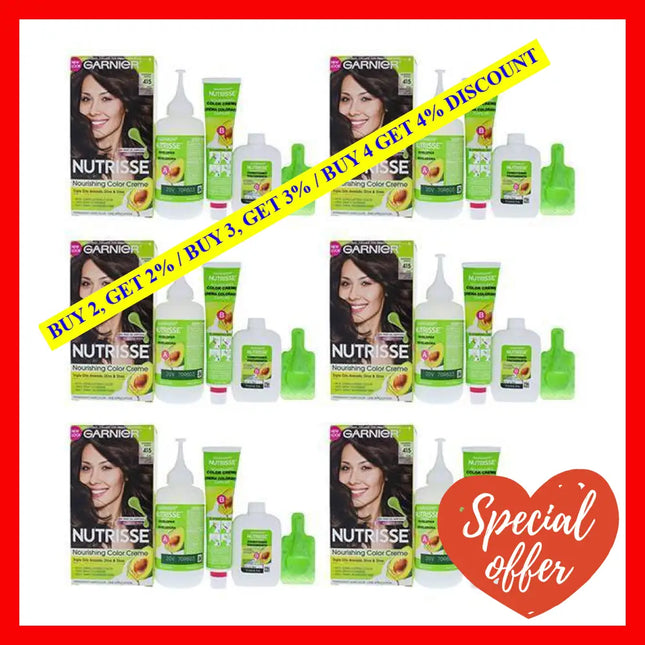 Nutrisse Nourishing Color Creme - 415 Soft Mahogany Dark Brown By Garnier For Unisex 1 Application