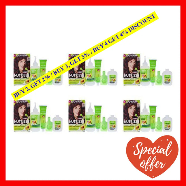 Nutrisse Nourishing Color Creme - 66 True Red By Garnier For Unisex 1 Application Hair Pack Of 6