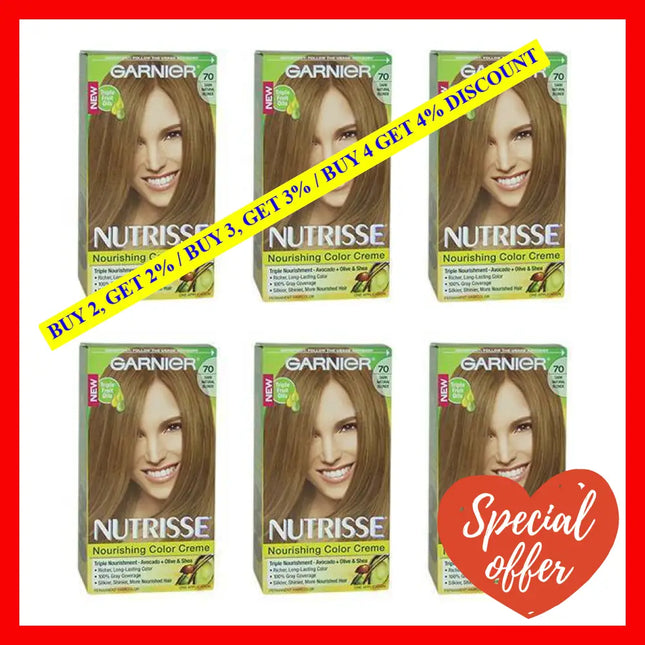 Nutrisse Nourishing Color Creme - 70 Dark Natural Blonde By Garnier For Unisex 1 Application Hair