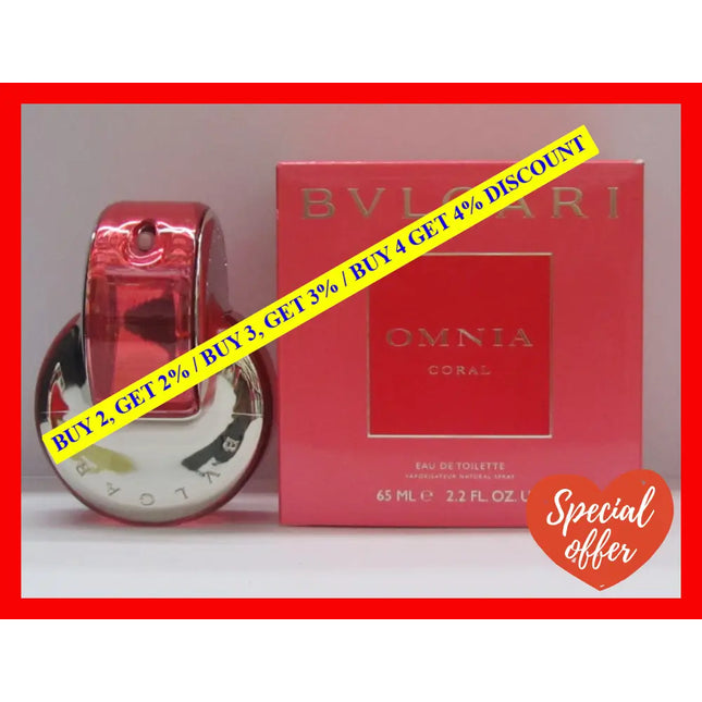 Omnia Coral By Bvlgari Eau De Toilette Spray For Women 2.2 Oz
