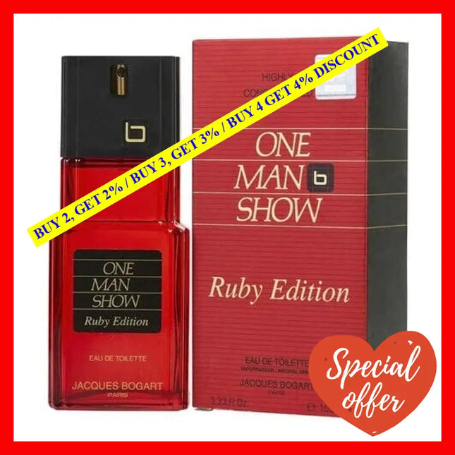 One Man Show By Jacques Bogart For Men - 3.33 Oz Edt Spray (Ruby Edition)