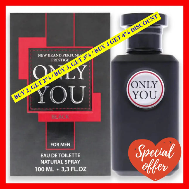 Only You Black By New Brand For Men - 3.3 Oz Edt Spray