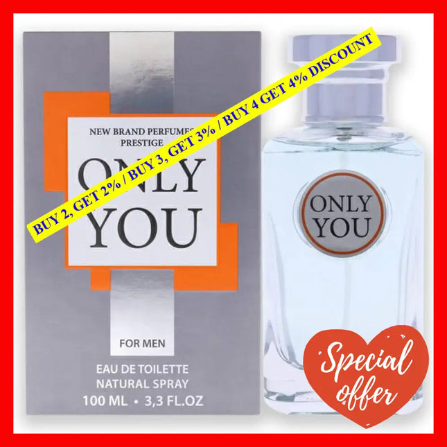 Only You By New Brand For Men - 3.3 Oz Edt Spray