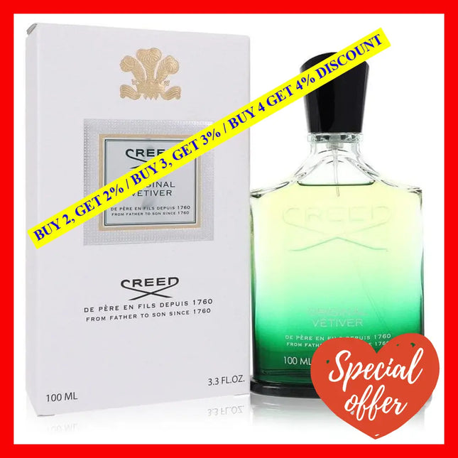 Original Vetiver By Creed For Men - 3.3 Oz Edp Spray