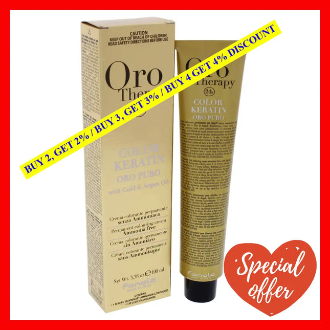 Oro Therapy Color Keratin - 6-5 Dark Blonde Mahogany By Fanola For Unisex 3.38 Oz Hair