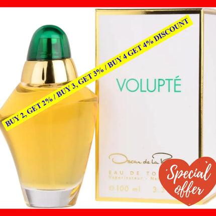 Oscar De La Renta Volupte Eau Toilette For Women 3.3 Oz / 100 Ml