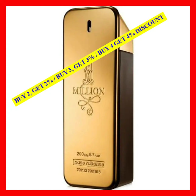 Paco Rabanne 1 Million Eau De Toilette Spray 6.7 Oz For Men