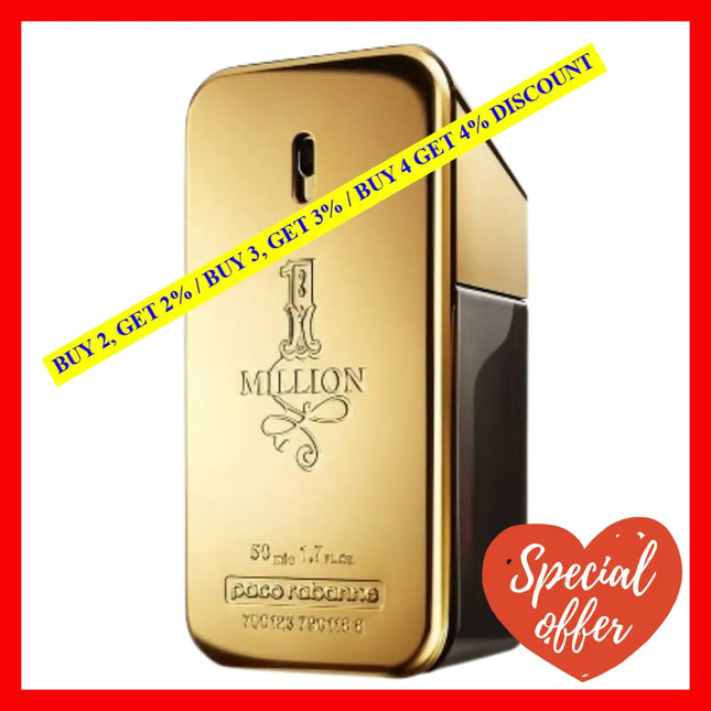 Paco Rabanne 1 Million For Men Edt 1.7 Oz - 50 Ml Eau De Toilette