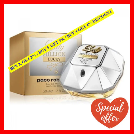 Paco Rabanne Lady Million Lucky For Women Eau De Parfum Spray 1.7 Oz 50 Ml