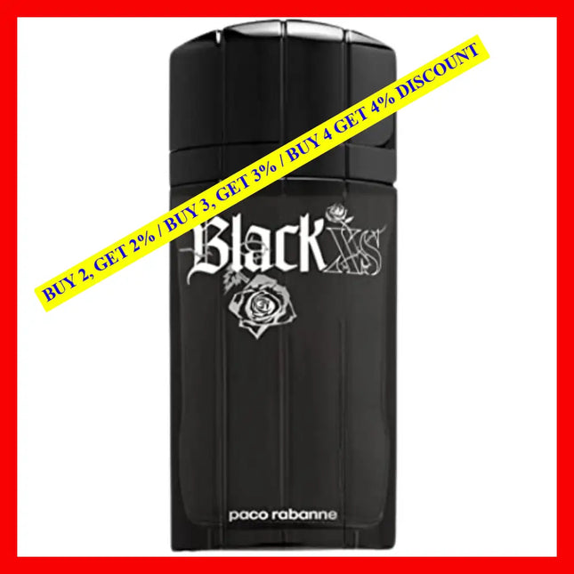 Paco Rabanne Xs Black For Men Eau De Toilette Ml Spray 3.4 Oz / 100 Ml